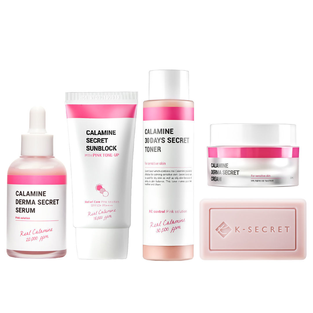 K-SECRET | [10 Free Masks] K-Secret Calamine 5 Steps Secret Set (Pink ...