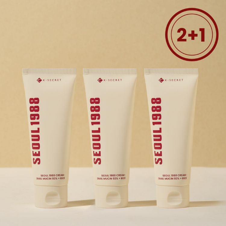 صورة [Buy 2 Get 1 Free] K-SECRET SEOUL 1988 Cream : Snail Mucin 93% + Rice