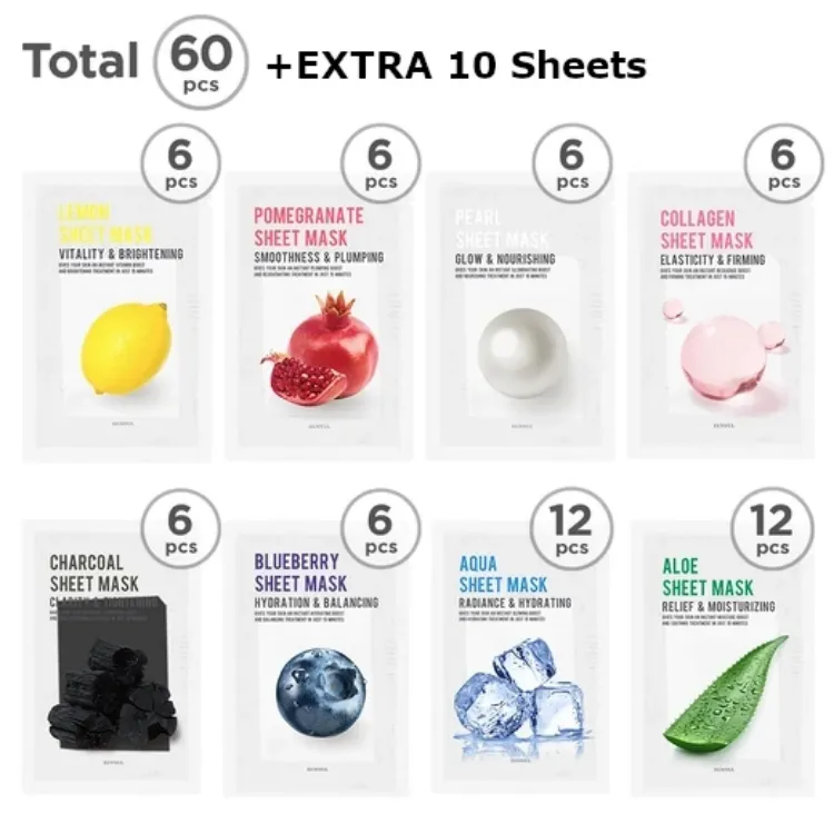 Picture of [BUY 30 GET 30 FREE + EXTRA 10] EUNYUL Purity Mask Set (Total 70 sheets)